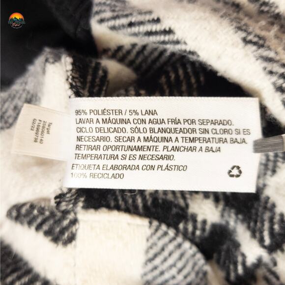 Future Collective With Kahlana Barfield Brown Shacket Black White Women's 1X - Picture 9 of 9